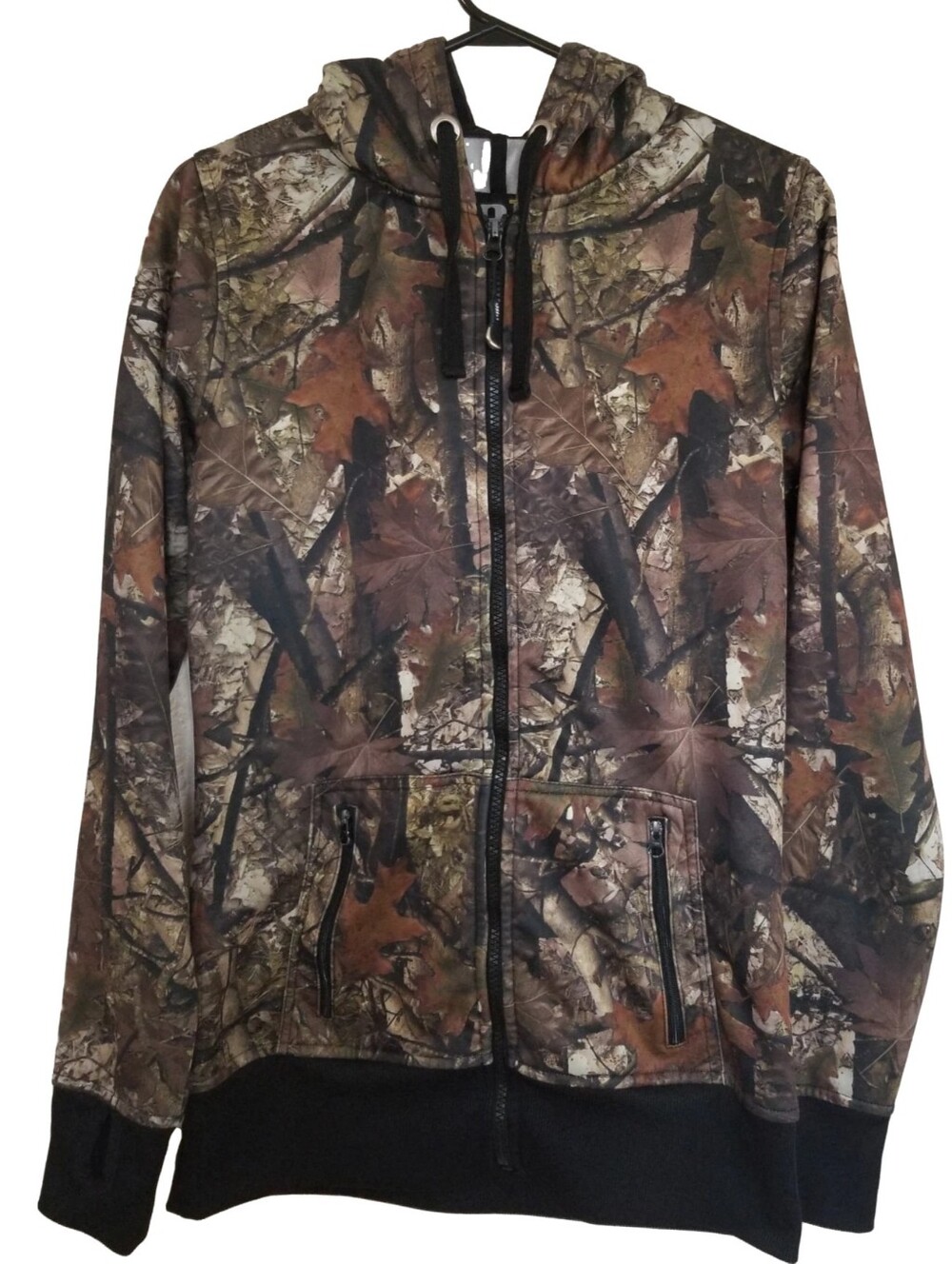 Eira Men's Camouflage Hooded Zip Shirt Jacket - Brown Camo Size large